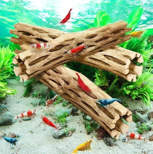 Cholla Wood - Natural Aquarium Decor - Cactus Wood - Shrimp Shelter - 3" -“8 pieces - 9 Pack