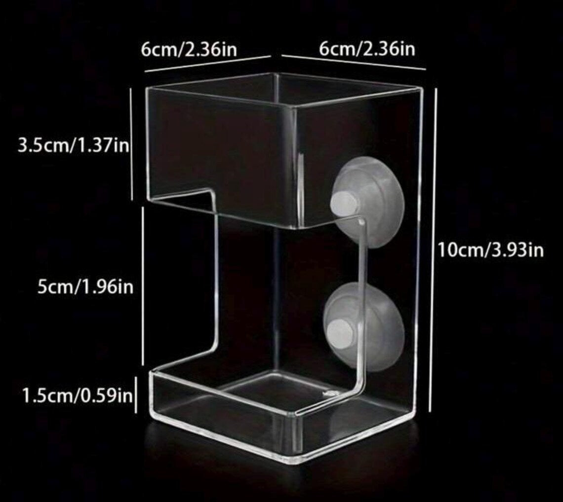 Transparent Fish Feeder With Suction - Aquarium Feeder