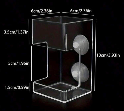 Transparent Fish Feeder With Suction - Aquarium Feeder