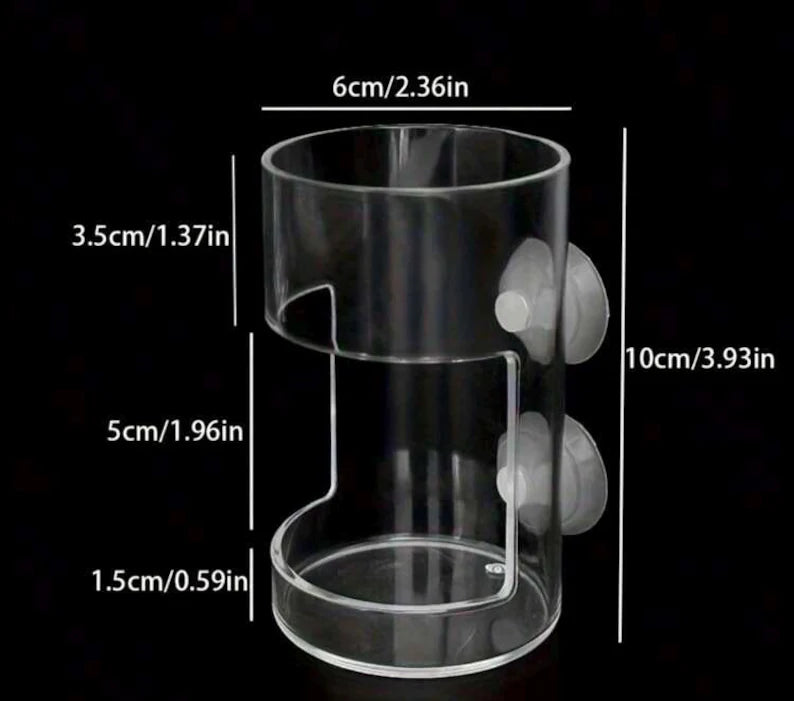 Transparent Fish Feeder With Suction - Aquarium Feeder