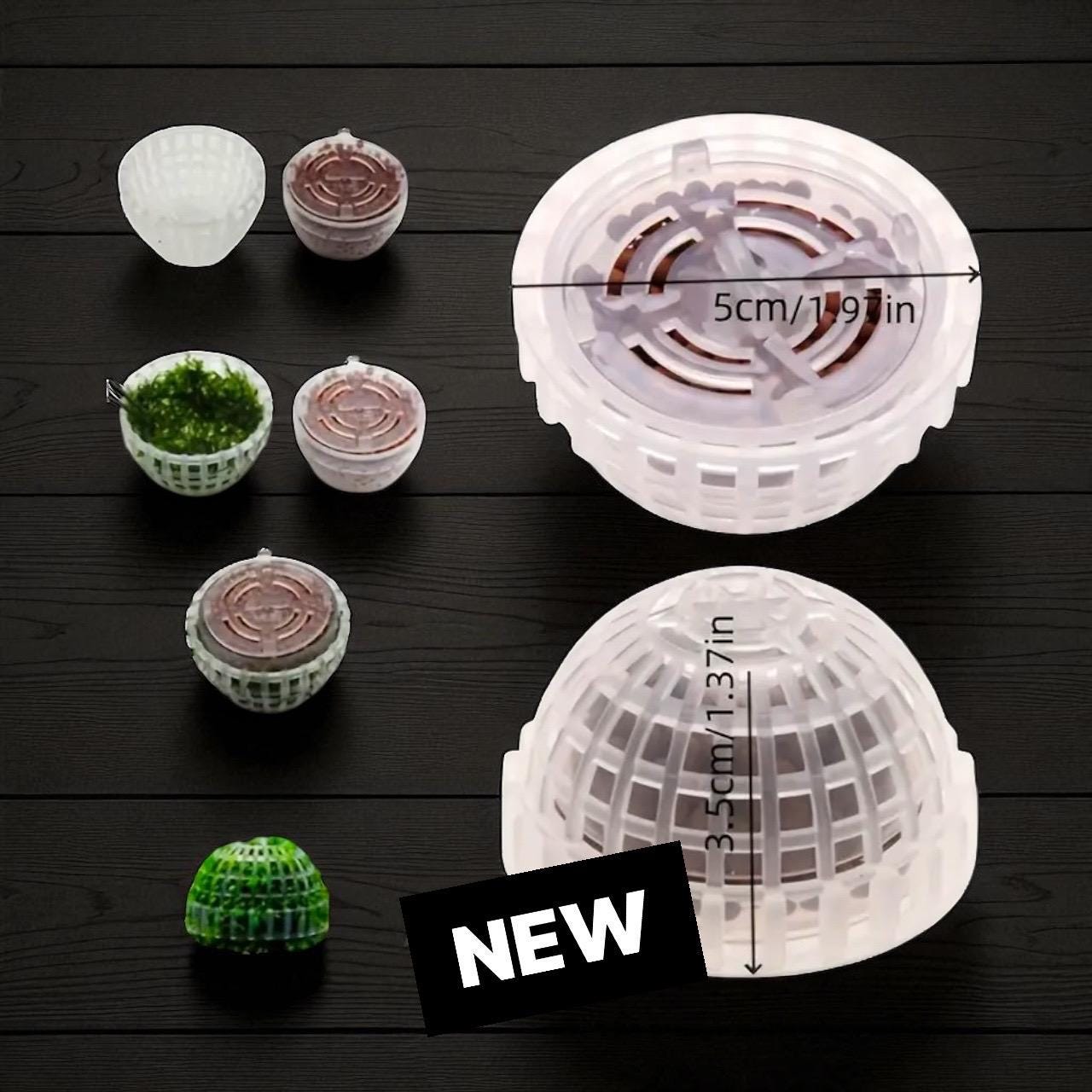 Sinking Aquarium Moss Holder: Beginner Fish Tank Accessory - Moss Ball