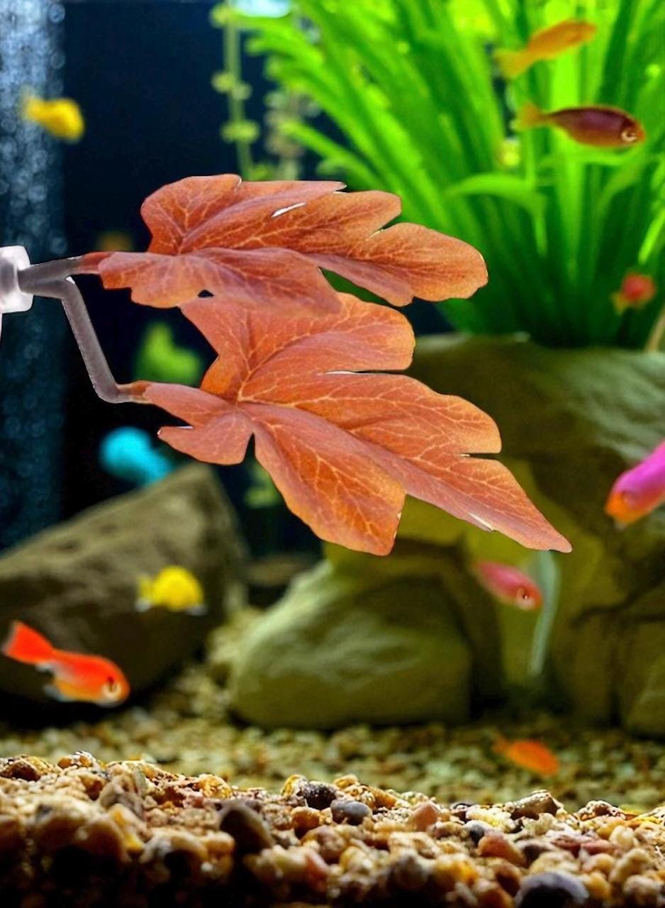 Silk Betta Resting Leaf: Aquarium Fish Bed Decor - Betta Bunk