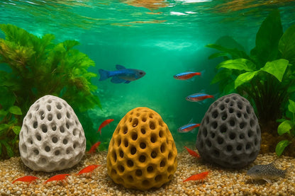 Shrimp Cave Sponge Hide | Neocaridina Shelter | Biofilm Growing Aquarium Cave | Nano Tank Shrimp Hideout - Breeding Cave