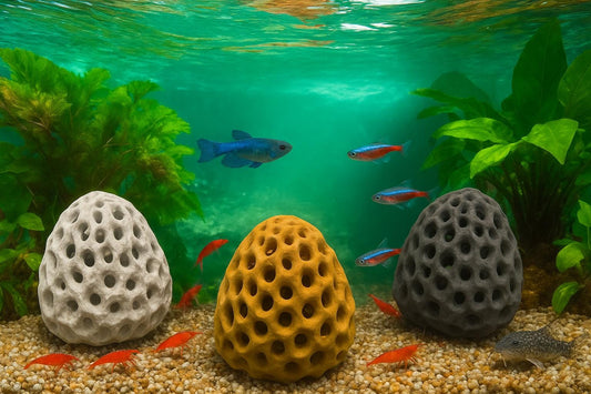 Shrimp Cave Sponge Hide | Neocaridina Shelter | Biofilm Growing Aquarium Cave | Nano Tank Shrimp Hideout - Breeding Cave