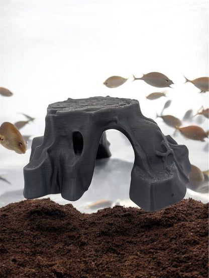 Aquarium or Reptile Cave Hideout – Natural Rock Style Shelter for Fish, Betta, Shrimp & Reptiles – Terrarium Tank Decor