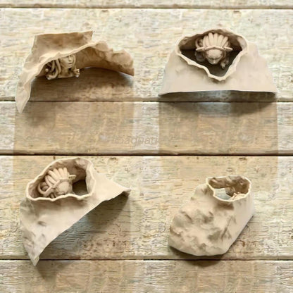 Medusa’s Lair Aquarium Hideout – Mythical Fish Cave Décor for Aquascapes & Terrariums - Underground Cave - The Catacombs