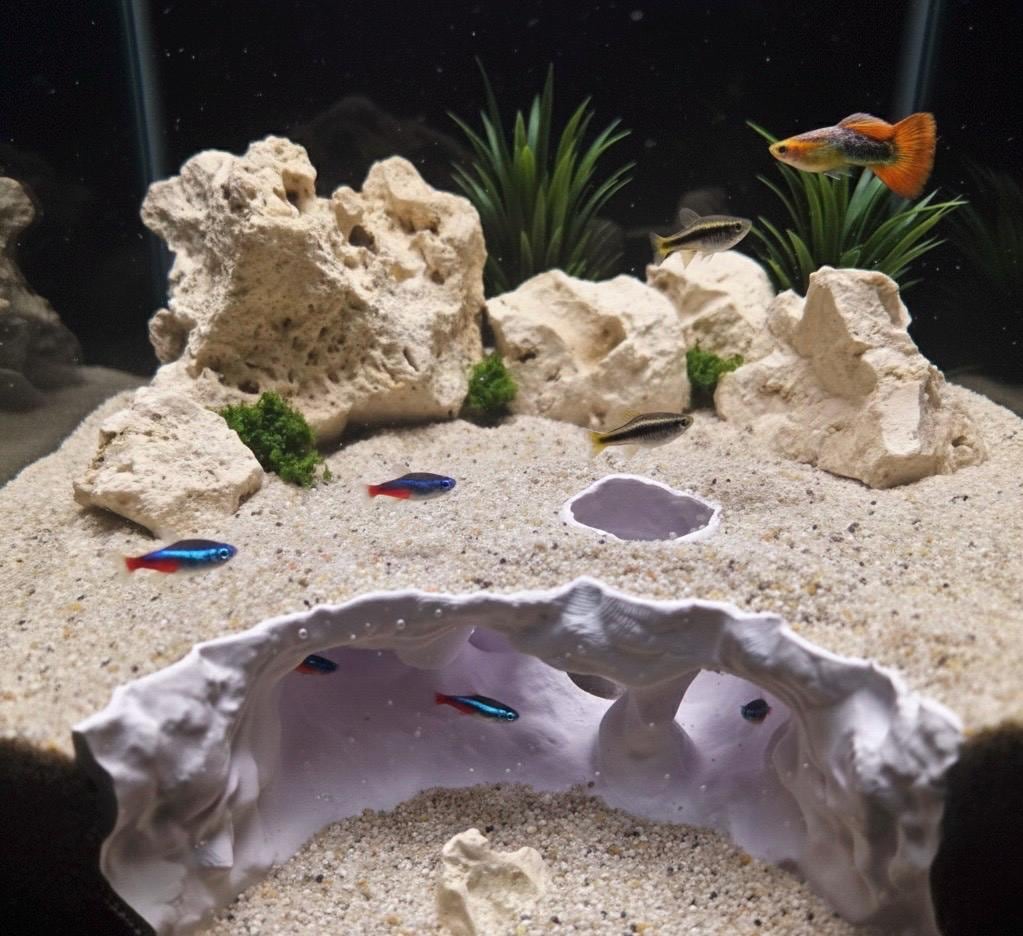 Underwater Lost City of Atlantis Cave - The Sunken Ruins | Aquarium Decoration - Shrimp, Fish Tank and Terranium Aquascape