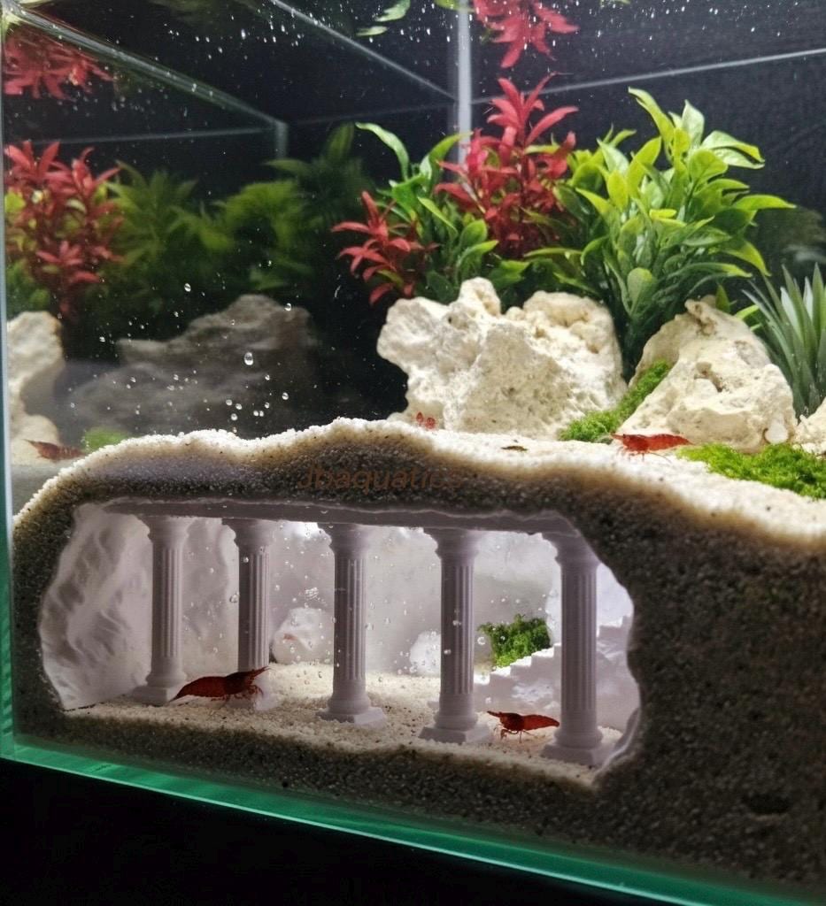 The Buried City of Pompeii Roman Ruins Aquarium Decor | Underground Cave | Natural Stone Look