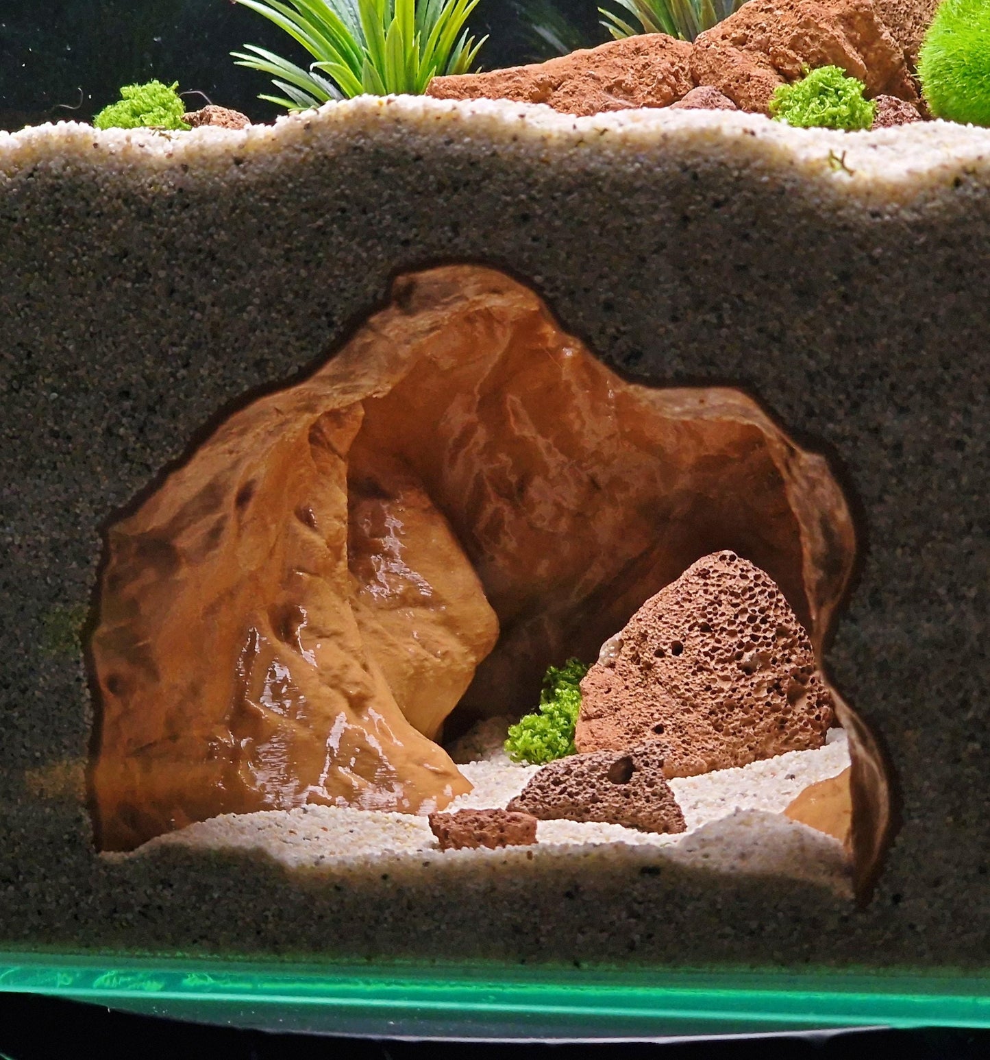 Shadowstone Canyon | Underground Bottom Dweller Den - Realistic Cave for Aquascaping | Aquatic Decor