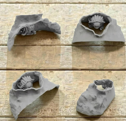 Medusa’s Lair Aquarium Hideout – Mythical Fish Cave Décor for Aquascapes & Terrariums - Underground Cave - The Catacombs