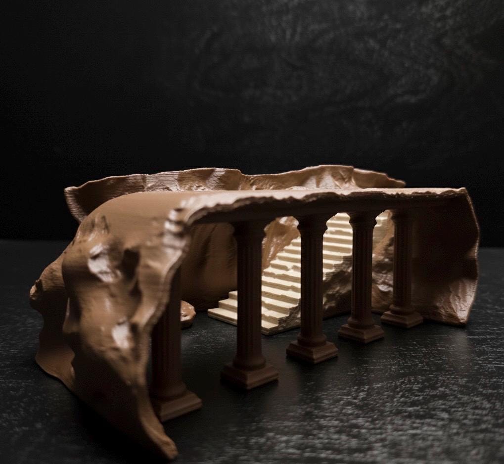 The Buried City of Pompeii Roman Ruins Aquarium Decor | Underground Cave | Natural Stone Look