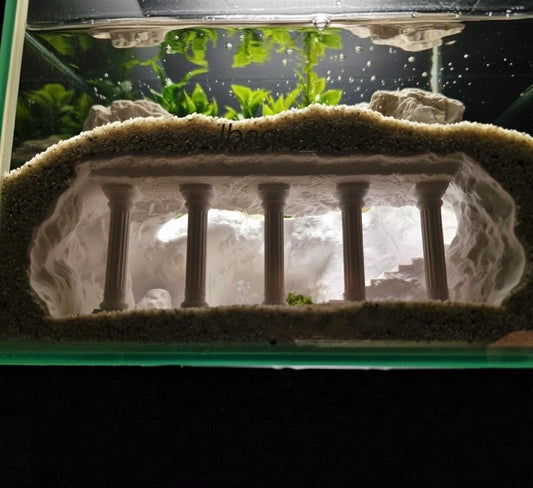 The Buried City of Pompeii Roman Ruins Aquarium Decor | Underground Cave | Natural Stone Look