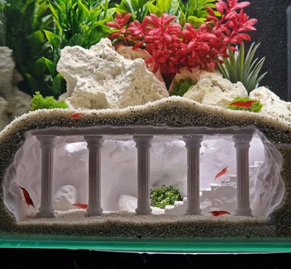 The Buried City of Pompeii Roman Ruins Aquarium Decor | Underground Cave | Natural Stone Look