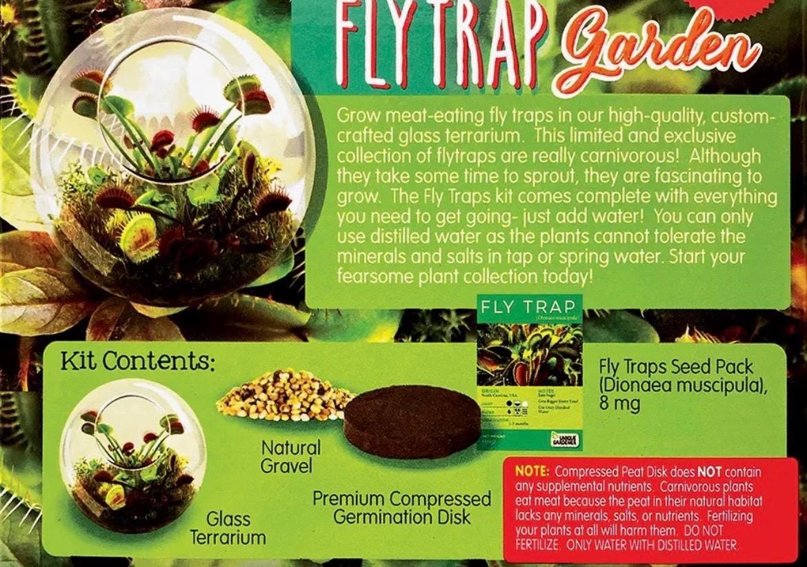 Venus Fly Trap Growing Kit  Carnivorous Plant Starter Kit  Live Flytrap Plant with Soil & Pot  Beginner Plant Kit