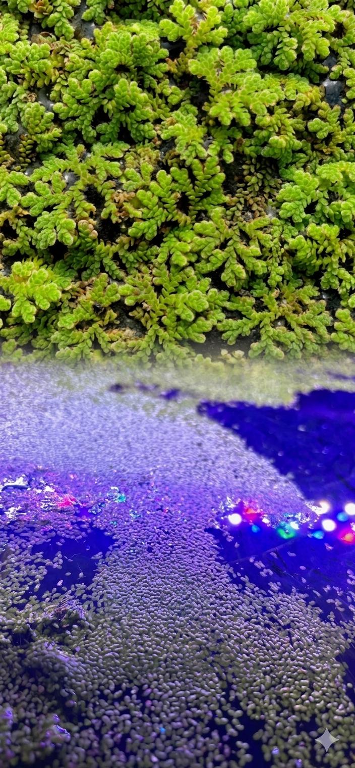 Fairy Moss Live Plant | Azolla Caroliniana | Floating Aquarium Pond Plant | Natural Shade & Nutrient Control - (3.5oz)